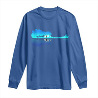 Guitar Lake Shadow Long Sleeve Shirt Acoustic Guitarist Musician Nature Lover - Wonder Print Shop