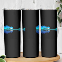 Guitar Lake Shadow Skinny Tumbler Acoustic Guitarist Musician Nature Lover