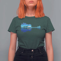 Guitar Lake Shadow T Shirt For Women Acoustic Guitarist Musician Nature Lover - Wonder Print Shop