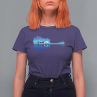 Guitar Lake Shadow T Shirt For Women Acoustic Guitarist Musician Nature Lover - Wonder Print Shop