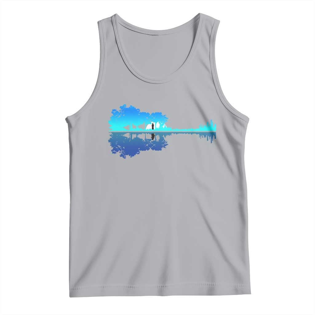 Guitar Lake Shadow Tank Top Acoustic Guitarist Musician Nature Lover - Wonder Print Shop