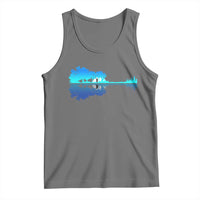 Guitar Lake Shadow Tank Top Acoustic Guitarist Musician Nature Lover - Wonder Print Shop