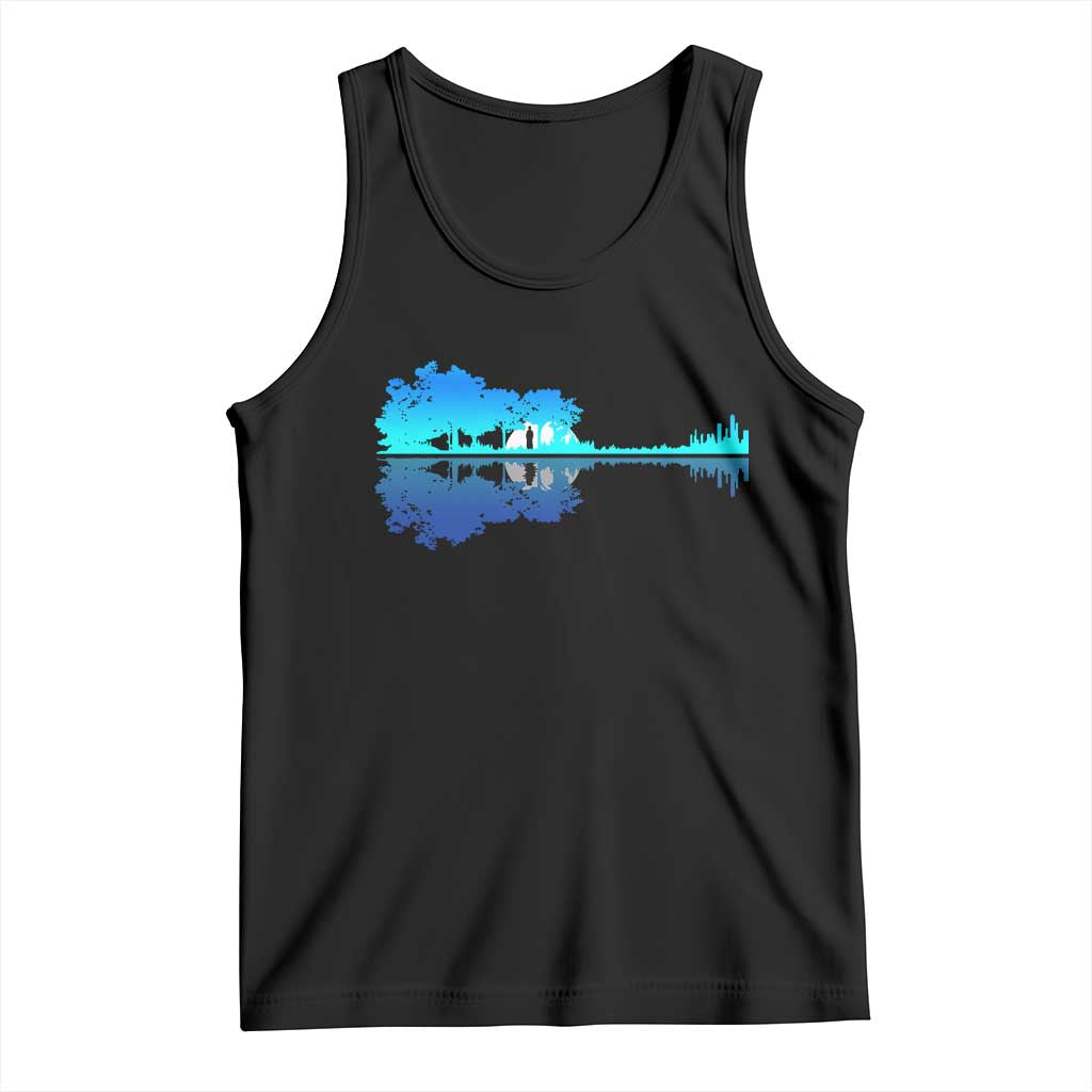 Guitar Lake Shadow Tank Top Acoustic Guitarist Musician Nature Lover - Wonder Print Shop