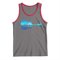 Guitar Lake Shadow Tank Top Acoustic Guitarist Musician Nature Lover - Wonder Print Shop