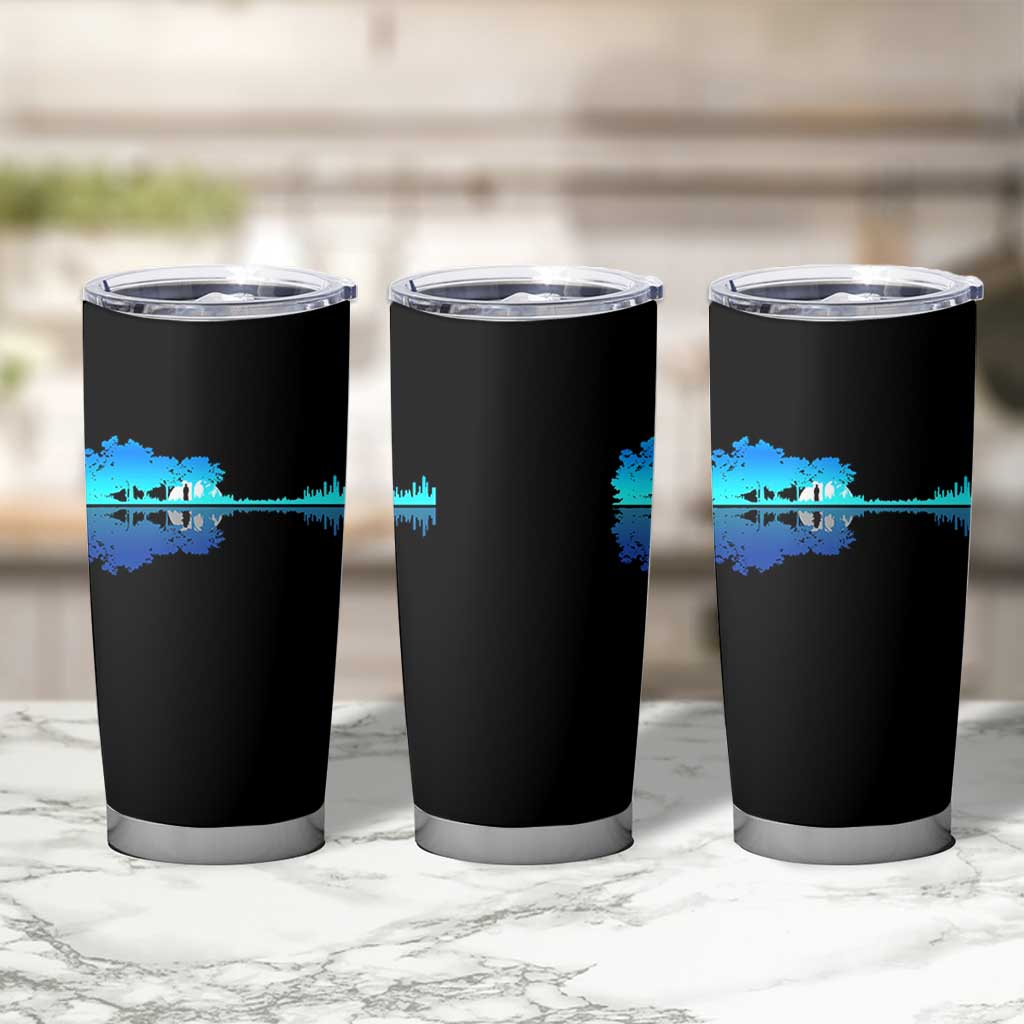 Guitar Lake Shadow Tumbler Cup Acoustic Guitarist Musician Nature Lover