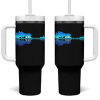 Guitar Lake Shadow Tumbler With Handle Acoustic Guitarist Musician Nature Lover