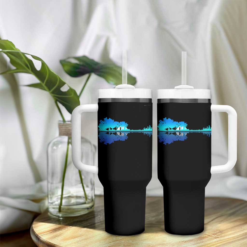 Guitar Lake Shadow Tumbler With Handle Acoustic Guitarist Musician Nature Lover