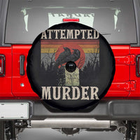 Funny Literary Spare Tire Cover Attempted Murder Two Crows Bird on Branch - Wonder Print Shop