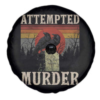 Funny Literary Spare Tire Cover Attempted Murder Two Crows Bird on Branch - Wonder Print Shop