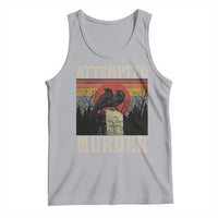 Funny Literary Tank Top Attempted Murder Two Crows Bird on Branch - Wonder Print Shop