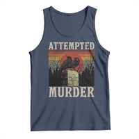 Funny Literary Tank Top Attempted Murder Two Crows Bird on Branch - Wonder Print Shop