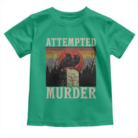 Funny Literary Toddler T Shirt Attempted Murder Two Crows Bird on Branch - Wonder Print Shop