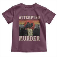 Funny Literary Toddler T Shirt Attempted Murder Two Crows Bird on Branch - Wonder Print Shop