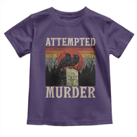 Funny Literary Toddler T Shirt Attempted Murder Two Crows Bird on Branch - Wonder Print Shop