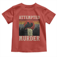 Funny Literary Toddler T Shirt Attempted Murder Two Crows Bird on Branch - Wonder Print Shop