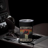 Funny Literary Tumbler Cup Attempted Murder Two Crows Bird on Branch