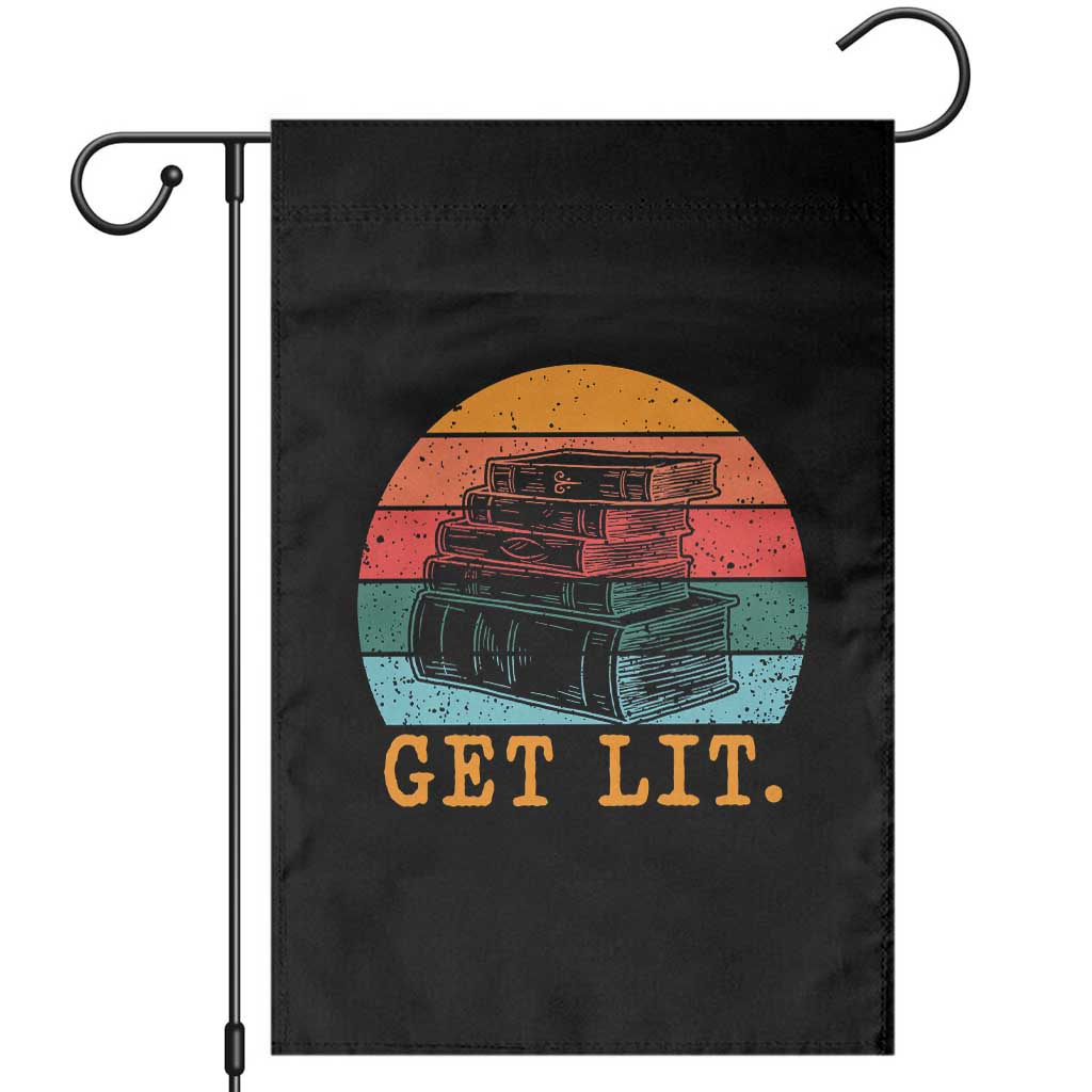 Book Lover Garden Flag Get Lit Literature Reading - Wonder Print Shop