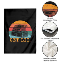 Book Lover Garden Flag Get Lit Literature Reading - Wonder Print Shop