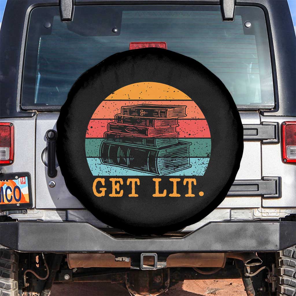 Book Lover Spare Tire Cover Get Lit Literature Reading - Wonder Print Shop