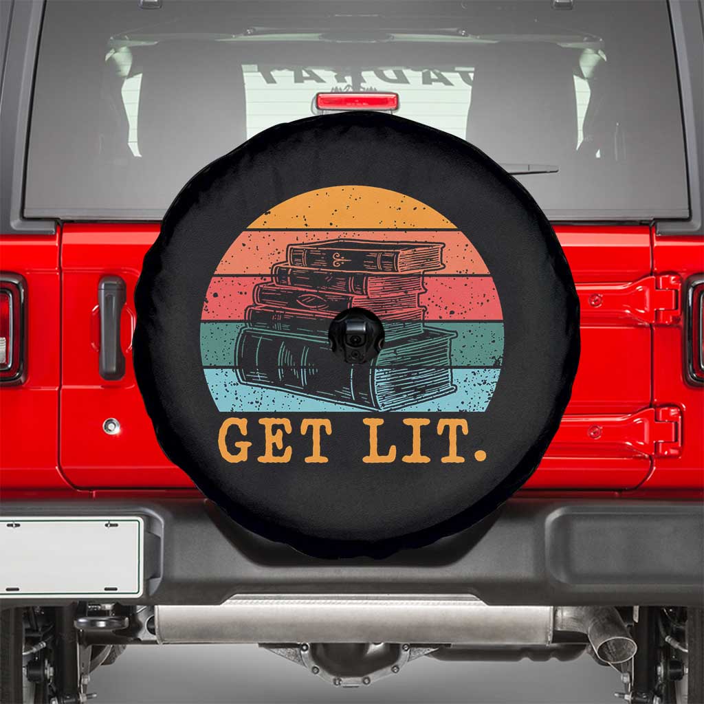 Book Lover Spare Tire Cover Get Lit Literature Reading - Wonder Print Shop