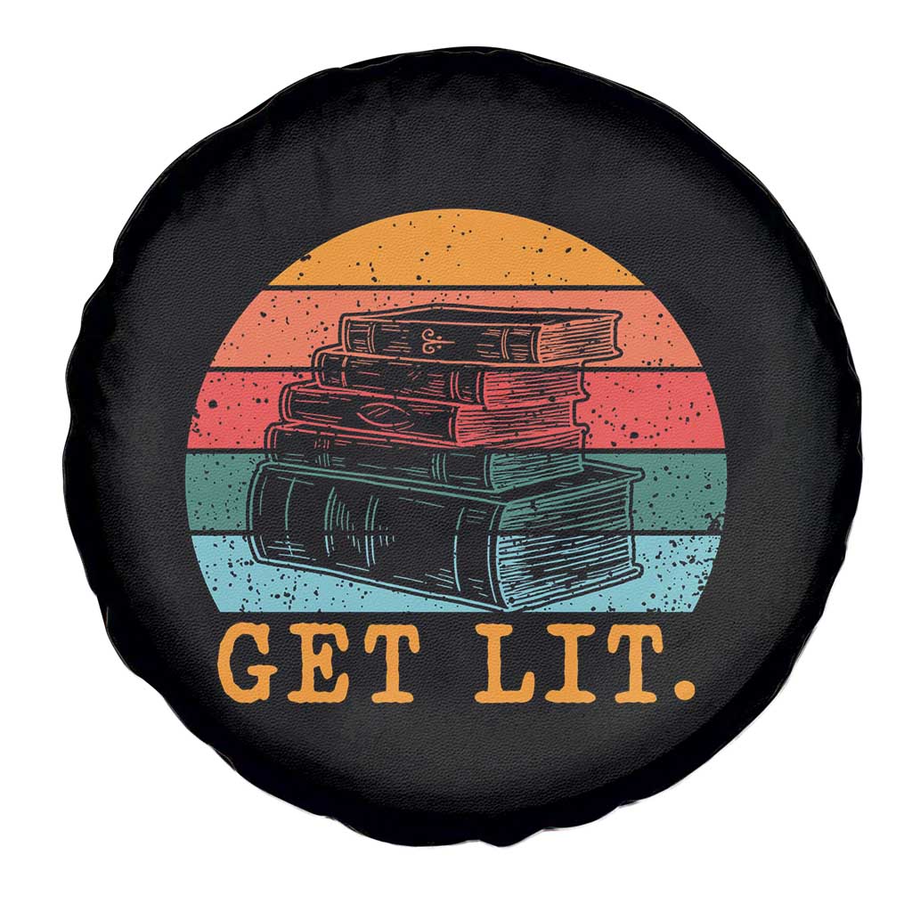 Book Lover Spare Tire Cover Get Lit Literature Reading - Wonder Print Shop