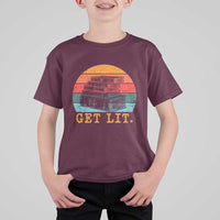 Book Lover T Shirt For Kid Get Lit Literature Reading - Wonder Print Shop