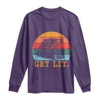 Book Lover Long Sleeve Shirt Get Lit Literature Reading - Wonder Print Shop