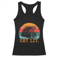 Book Lover Racerback Tank Top Get Lit Literature Reading - Wonder Print Shop