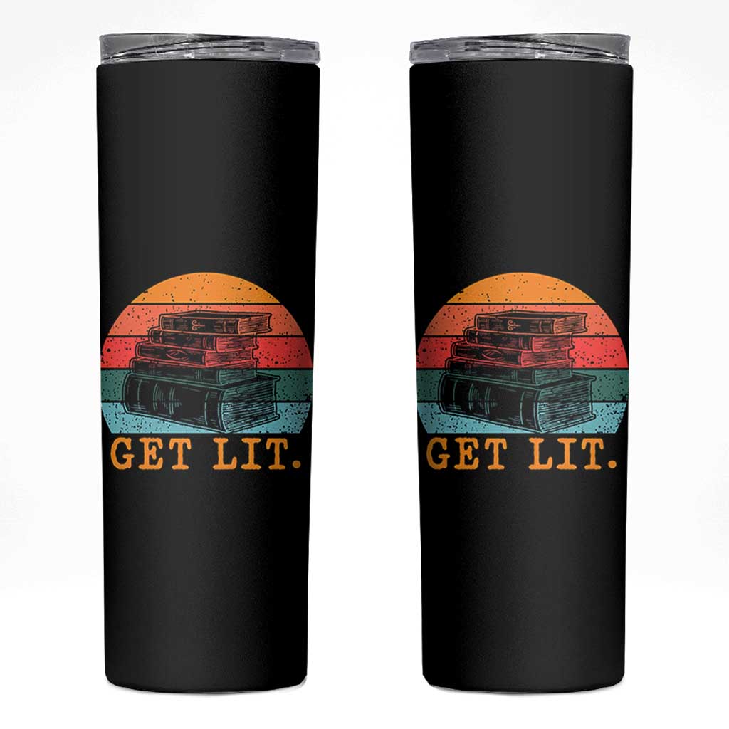 Book Lover Skinny Tumbler Get Lit Literature Reading