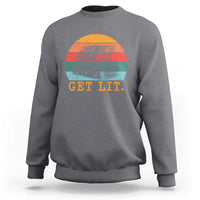 Book Lover Sweatshirt Get Lit Literature Reading - Wonder Print Shop
