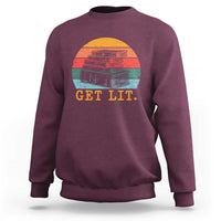 Book Lover Sweatshirt Get Lit Literature Reading - Wonder Print Shop