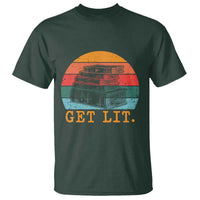 Book Lover T Shirt Get Lit Literature Reading - Wonder Print Shop