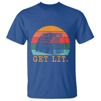 Book Lover T Shirt Get Lit Literature Reading - Wonder Print Shop