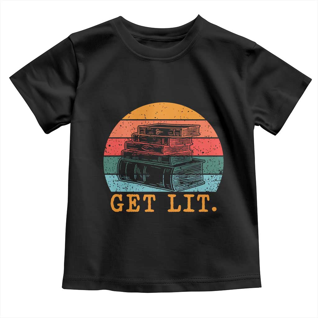 Book Lover Toddler T Shirt Get Lit Literature Reading - Wonder Print Shop
