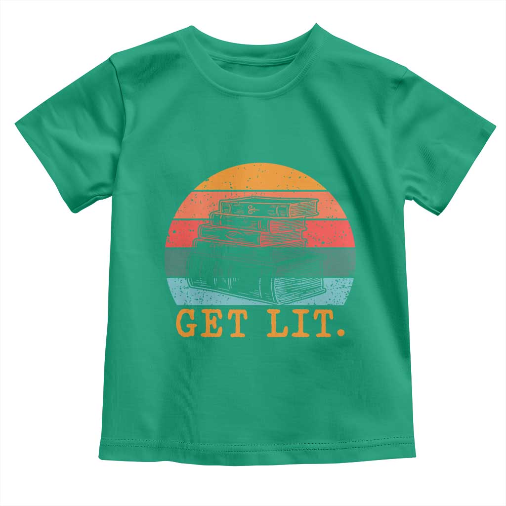 Book Lover Toddler T Shirt Get Lit Literature Reading - Wonder Print Shop