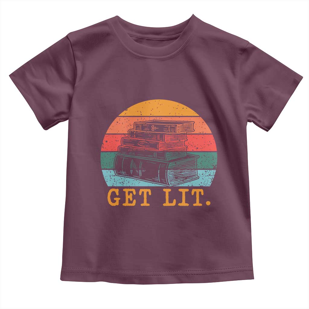 Book Lover Toddler T Shirt Get Lit Literature Reading - Wonder Print Shop