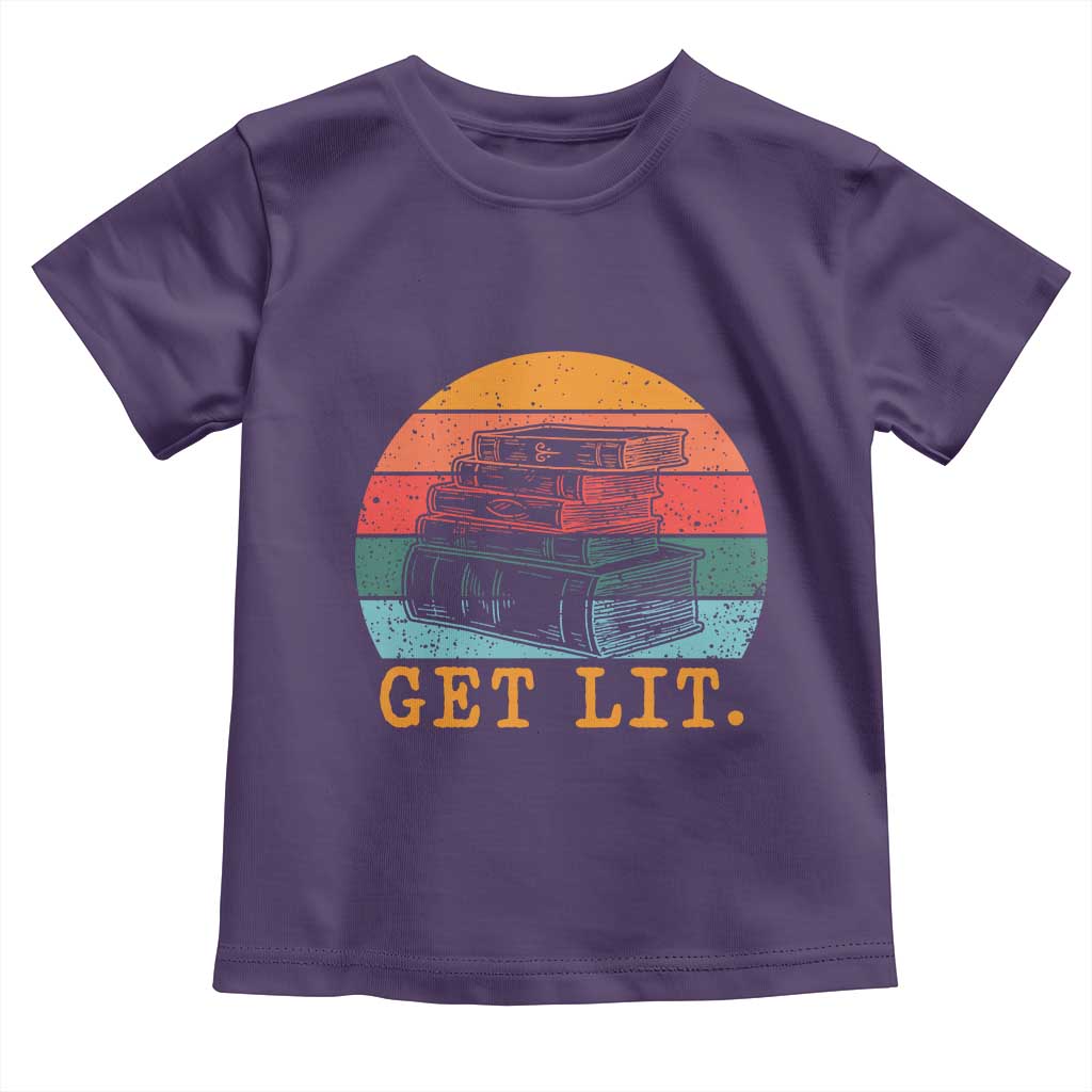 Book Lover Toddler T Shirt Get Lit Literature Reading - Wonder Print Shop