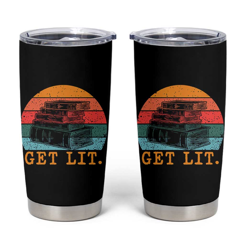 Book Lover Tumbler Cup Get Lit Literature Reading