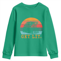 Book Lover Youth Sweatshirt Get Lit Literature Reading - Wonder Print Shop