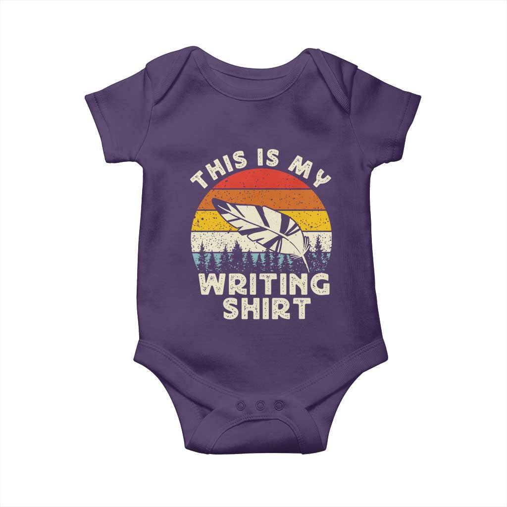 Funny Writer Baby Onesie This is My Writing Shirt Authors Poets Literature - Wonder Print Shop