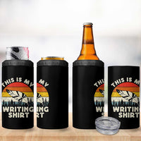 Funny Writer 4 in 1 Can Cooler Tumbler This is My Writing Shirt Authors Poets Literature