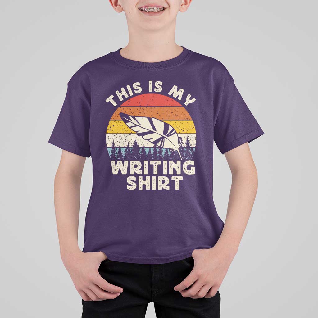 Funny Writer T Shirt For Kid This is My Writing Shirt Authors Poets Literature - Wonder Print Shop