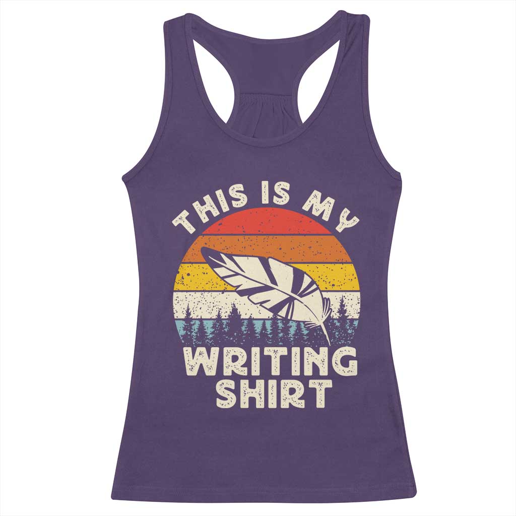 Funny Writer Racerback Tank Top This is My Writing Shirt Authors Poets Literature - Wonder Print Shop