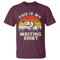 Funny Writer T Shirt This is My Writing Shirt Authors Poets Literature - Wonder Print Shop