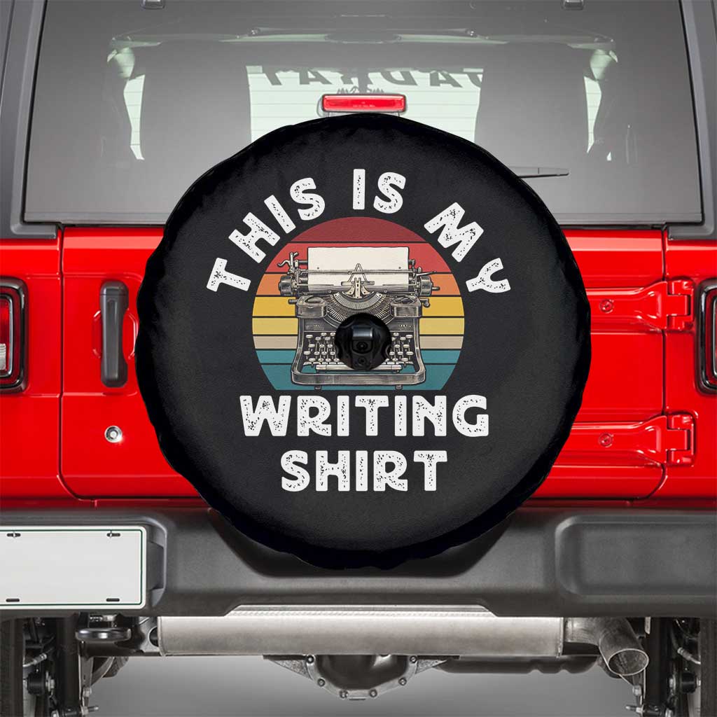 Funny Typewriter Spare Tire Cover This is My Writing Shirt - Wonder Print Shop