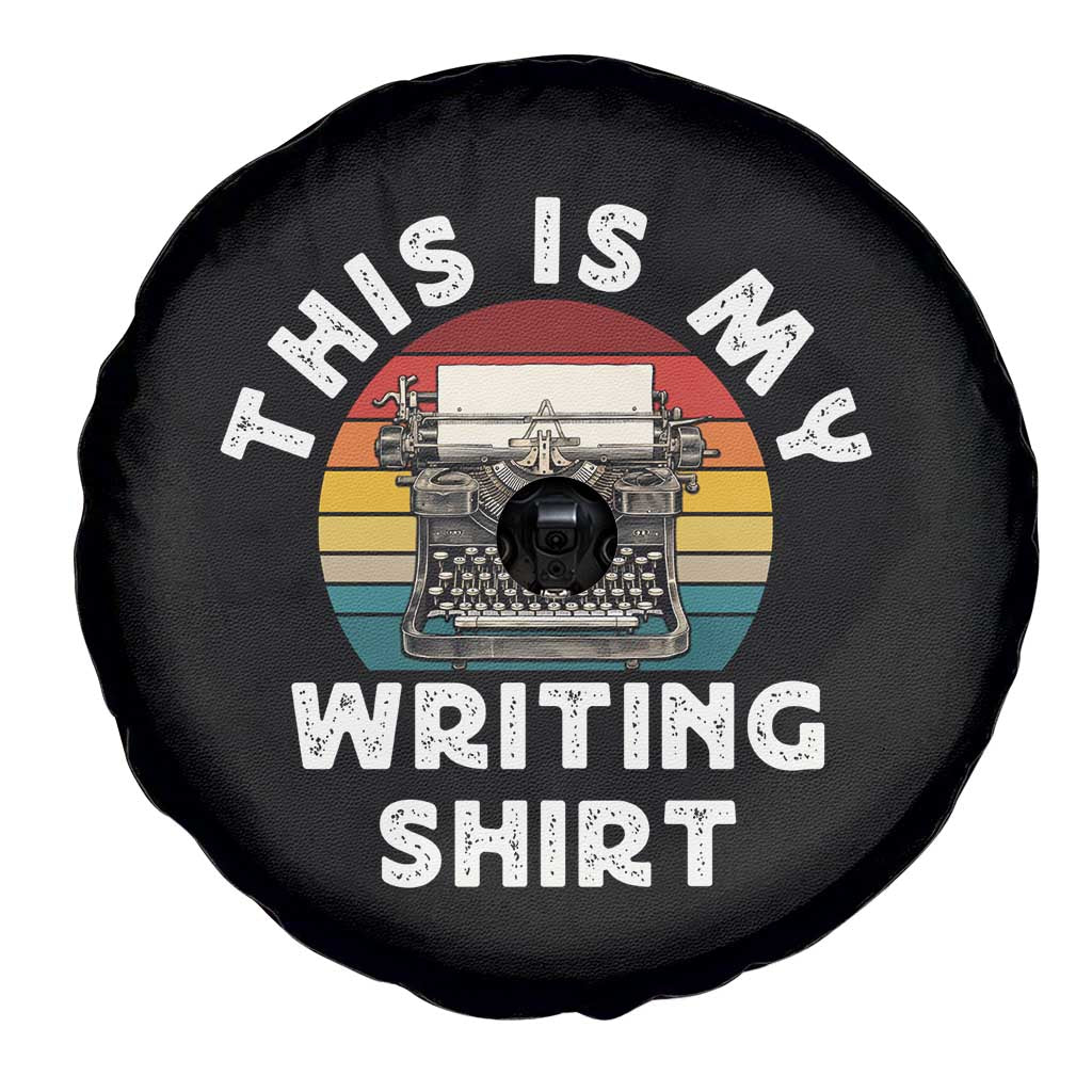 Funny Typewriter Spare Tire Cover This is My Writing Shirt - Wonder Print Shop