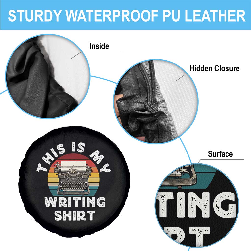 Funny Typewriter Spare Tire Cover This is My Writing Shirt - Wonder Print Shop