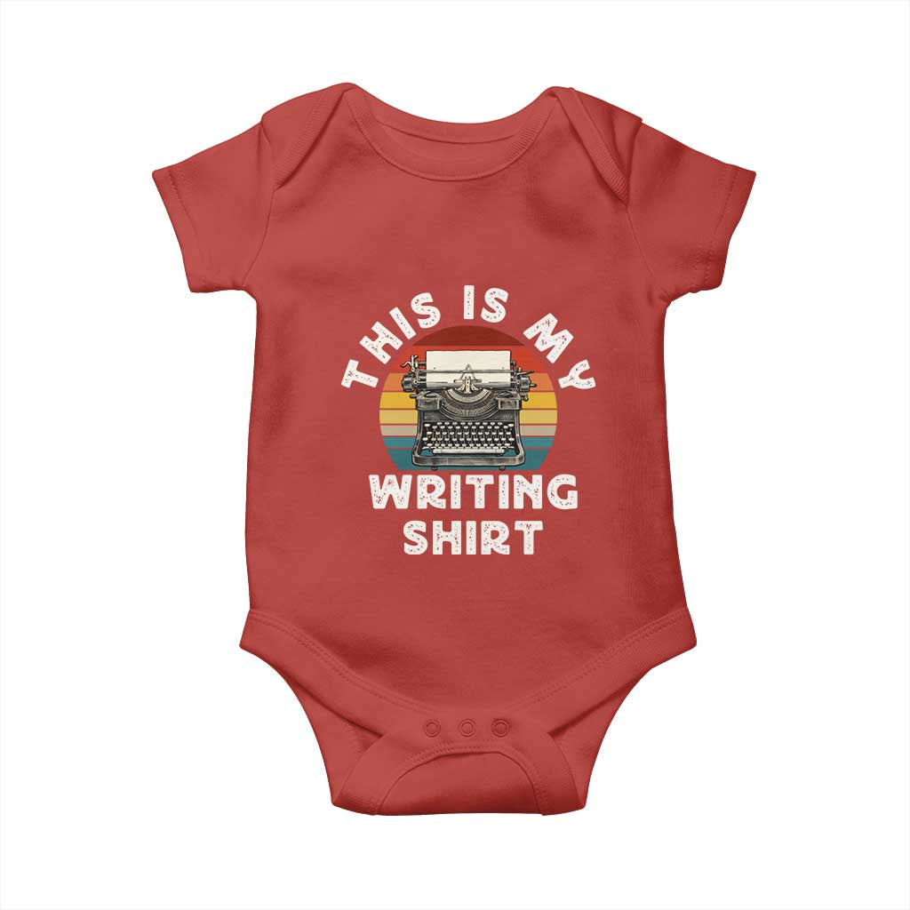 Funny Typewriter Baby Onesie This is My Writing Shirt - Wonder Print Shop