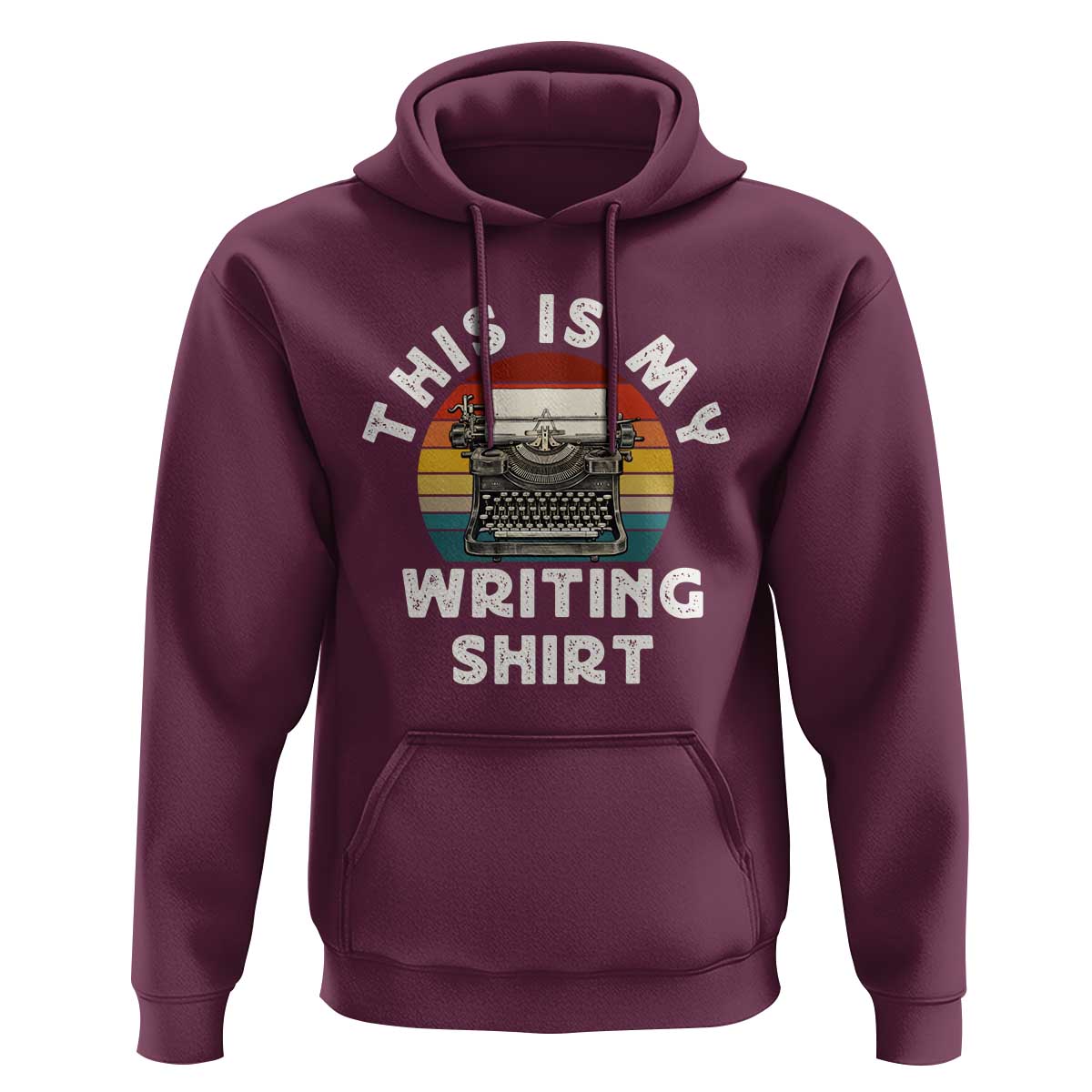 Funny Typewriter Hoodie This is My Writing Shirt - Wonder Print Shop