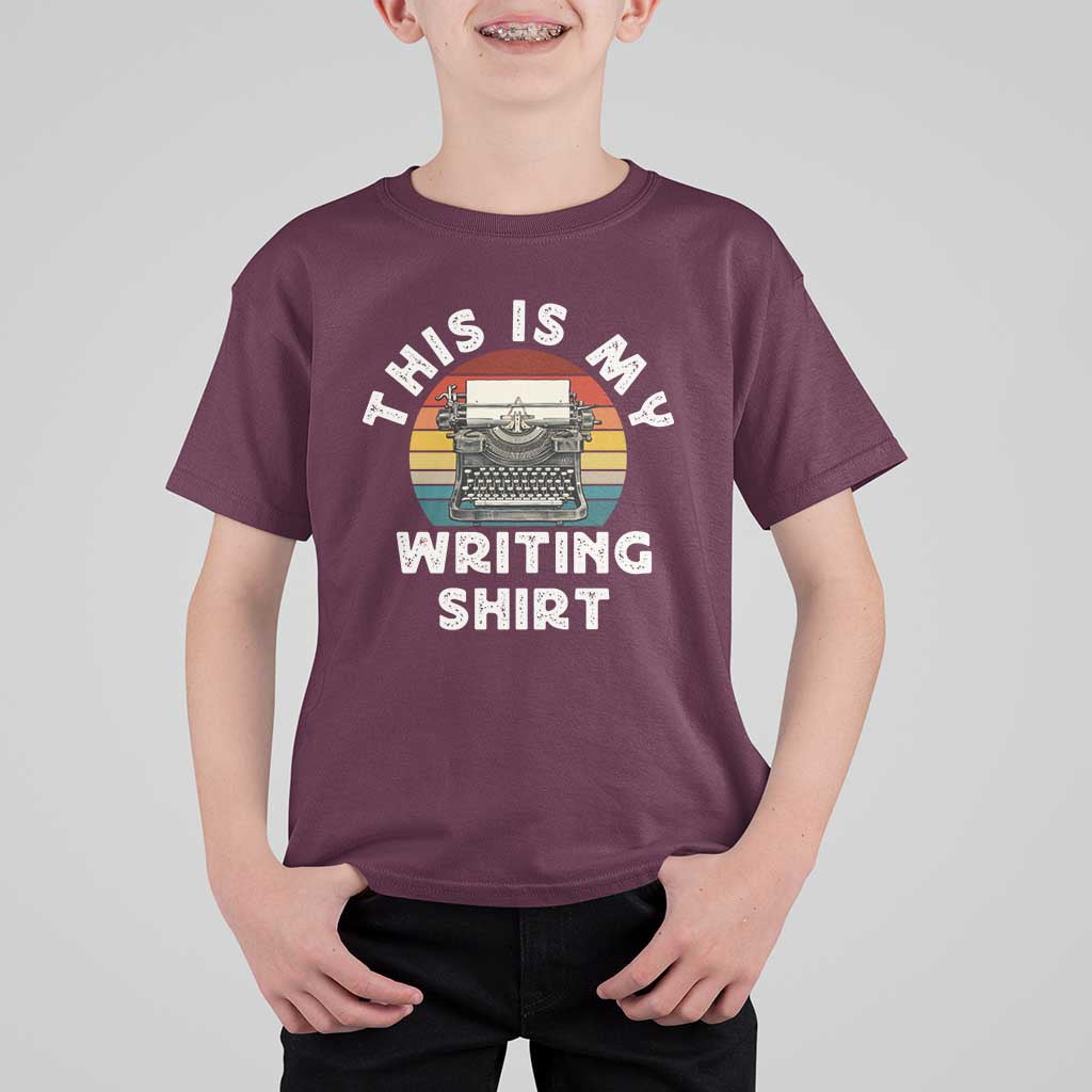 Funny Typewriter T Shirt For Kid This is My Writing Shirt - Wonder Print Shop